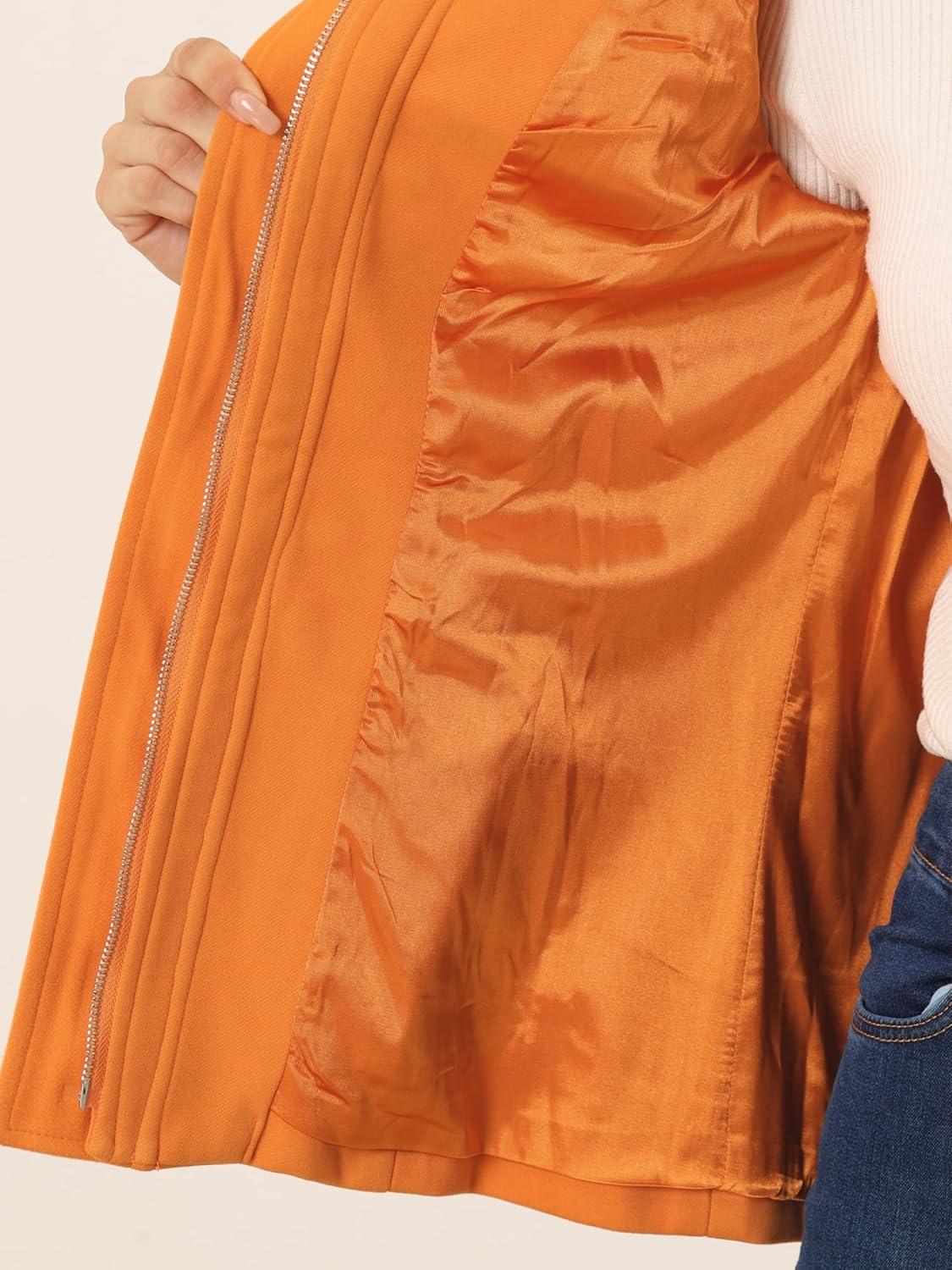 imageAllegra K Womens Casual Winter Outwear Hooded Button Peacoat Toggle Duffle CoatOrange