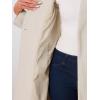 imageAllegra K Winter Belted Coat for Womens Stand Collar Buttoned Outwear MidLong Work OvercoatBeige