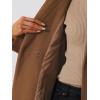 imageAllegra K Winter Belted Coat for Womens Stand Collar Buttoned Outwear MidLong Work OvercoatBrown