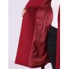 imageAllegra K Winter Belted Coat for Womens Stand Collar Buttoned Outwear MidLong Work OvercoatDark Red