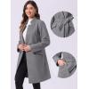 imageAllegra K Winter Belted Coat for Womens Stand Collar Buttoned Outwear MidLong Work OvercoatGrey