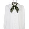 imageAllegra K Women Chiffon Scarves  276quot X276quot  Floral Print Square Kerchief Neck Scarf NeckerchiefBlack