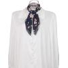 imageAllegra K Women Chiffon Scarves  276quot X276quot  Floral Print Square Kerchief Neck Scarf NeckerchiefNavy Blue