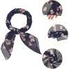 imageAllegra K Women Chiffon Scarves  276quot X276quot  Floral Print Square Kerchief Neck Scarf NeckerchiefNavy Blue