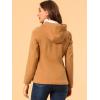 imageAllegra K Womens Casual Winter Outwear Hooded Button Peacoat Toggle Duffle CoatBrown