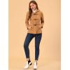 imageAllegra K Womens Casual Winter Outwear Hooded Button Peacoat Toggle Duffle CoatBrown