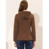 imageAllegra K Womens Casual Winter Outwear Hooded Button Peacoat Toggle Duffle CoatDark Brown