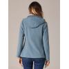 imageAllegra K Womens Casual Winter Outwear Hooded Button Peacoat Toggle Duffle CoatGray Blue