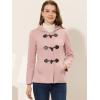 imageAllegra K Womens Casual Winter Outwear Hooded Button Peacoat Toggle Duffle CoatPink