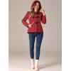 imageAllegra K Womens Casual Winter Outwear Hooded Button Peacoat Toggle Duffle CoatRed
