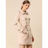 imageAllegra K Womens Faux Suede Trench Coat Notched Lapel Double Breasted Jacket with BeltApricot