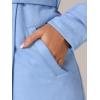 imageAllegra K Womens Faux Suede Trench Coat Notched Lapel Double Breasted Jacket with BeltSky Blue