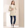 imageAllegra K Womens Lapel Collar Buttoned Outwear Elegant Work Notch Trench Winter CoatsBeige