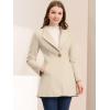imageAllegra K Womens Lapel Collar Buttoned Outwear Elegant Work Notch Trench Winter CoatsBeige