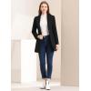 imageAllegra K Womens Lapel Collar Buttoned Outwear Elegant Work Notch Trench Winter CoatsBlack