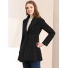 imageAllegra K Womens Lapel Collar Buttoned Outwear Elegant Work Notch Trench Winter CoatsBlack
