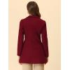 imageAllegra K Womens Lapel Collar Buttoned Outwear Elegant Work Notch Trench Winter CoatsBurgundy