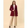 imageAllegra K Womens Lapel Collar Buttoned Outwear Elegant Work Notch Trench Winter CoatsBurgundy
