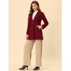 imageAllegra K Womens Lapel Collar Buttoned Outwear Elegant Work Notch Trench Winter CoatsBurgundy