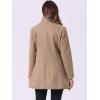 imageAllegra K Womens Lapel Collar Buttoned Outwear Elegant Work Notch Trench Winter CoatsDark Beige