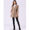 imageAllegra K Womens Lapel Collar Buttoned Outwear Elegant Work Notch Trench Winter CoatsDark Beige