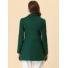 imageAllegra K Womens Lapel Collar Buttoned Outwear Elegant Work Notch Trench Winter CoatsDark Green