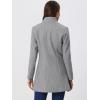 imageAllegra K Womens Lapel Collar Buttoned Outwear Elegant Work Notch Trench Winter CoatsGrey