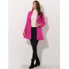 imageAllegra K Womens Lapel Collar Buttoned Outwear Elegant Work Notch Trench Winter CoatsHot Pink