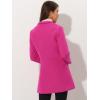 imageAllegra K Womens Lapel Collar Buttoned Outwear Elegant Work Notch Trench Winter CoatsHot Pink