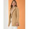 imageAllegra K Womens Lapel Collar Buttoned Outwear Elegant Work Notch Trench Winter CoatsKhaki
