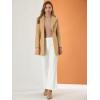 imageAllegra K Womens Lapel Collar Buttoned Outwear Elegant Work Notch Trench Winter CoatsKhaki