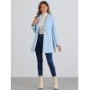 imageAllegra K Womens Lapel Collar Buttoned Outwear Elegant Work Notch Trench Winter CoatsLight Blue