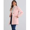 imageAllegra K Womens Lapel Collar Buttoned Outwear Elegant Work Notch Trench Winter CoatsPink