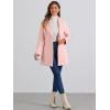 imageAllegra K Womens Lapel Collar Buttoned Outwear Elegant Work Notch Trench Winter CoatsPink