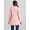 imageAllegra K Womens Lapel Collar Buttoned Outwear Elegant Work Notch Trench Winter CoatsPink