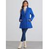 imageAllegra K Womens Lapel Collar Buttoned Outwear Elegant Work Notch Trench Winter CoatsRoyal Blue