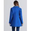 imageAllegra K Womens Lapel Collar Buttoned Outwear Elegant Work Notch Trench Winter CoatsRoyal Blue