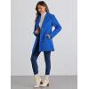 imageAllegra K Womens Lapel Collar Buttoned Outwear Elegant Work Notch Trench Winter CoatsRoyal Blue