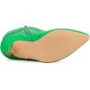 imageAllegra K Womens Pointy Toe Buckle Stiletto Heel Knee High BootsGrass Green