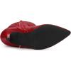 imageAllegra K Womens Pointy Toe Buckle Stiletto Heel Knee High BootsRed