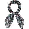 imageAllegra K Women Chiffon Scarves  276quot X276quot  Floral Print Square Kerchief Neck Scarf NeckerchiefBlack White Gray