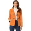 imageAllegra K Womens Casual Winter Outwear Hooded Button Peacoat Toggle Duffle CoatOrange