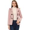 imageAllegra K Womens Casual Winter Outwear Hooded Button Peacoat Toggle Duffle CoatPink