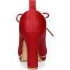 imageAllegra K Womens Platform Lace Up Chunky Heels Ankle BootsRed