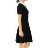 imageAllegra K Womens Short Sleeve Peter Pan Collar Cute Dress Casual Flare Skater Mini Dress Maid CostumeBlack