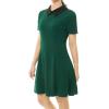 imageAllegra K Womens Short Sleeve Peter Pan Collar Cute Dress Casual Flare Skater Mini Dress Maid CostumeGreen