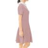 imageAllegra K Womens Short Sleeve Peter Pan Collar Cute Dress Casual Flare Skater Mini Dress Maid CostumePink