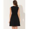 imageAllegra K Womens Work Dress Round Neck Solid Color Sleeveless ALine Casual Office DressesBlack