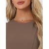 imageAllegra K Womens Work Dress Round Neck Solid Color Sleeveless ALine Casual Office DressesCoffee