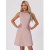 imageAllegra K Womens Work Dress Round Neck Solid Color Sleeveless ALine Casual Office DressesDusty Pink